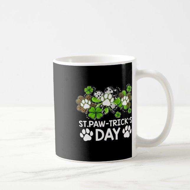 Shamrock Dog Clovers St Paw Trick's Day St Patrick Coffee Mug (Right)
