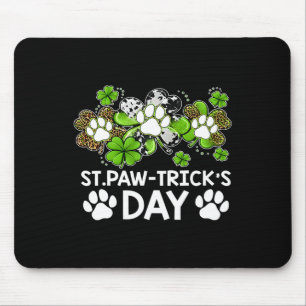 Shamrock Dog Clovers St Paw Trick's Day St Patrick Mouse Pad