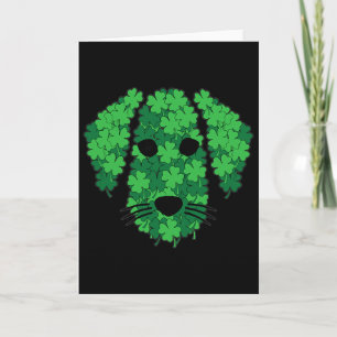 Shamrock Dog Face St Patricks Day Cute Puppy Doggi Card