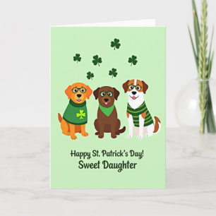 Shamrock Dogs Pattern Happy Card