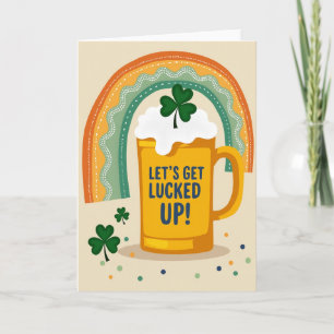 Shamrock Dots Beer Cheers Card