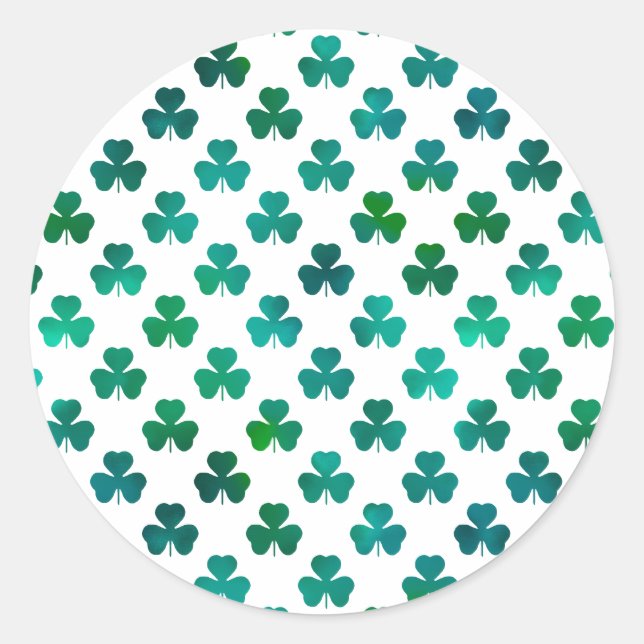 Shamrock Emerald Green - Classic Round Sticker (Front)