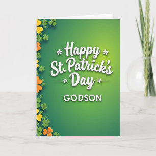 Shamrock Floral Godson Card