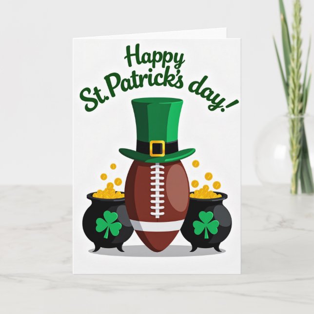 Shamrock Football Fun Card (Front)