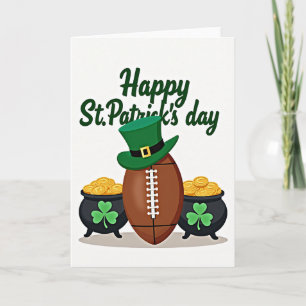 Shamrock Football Scene Card