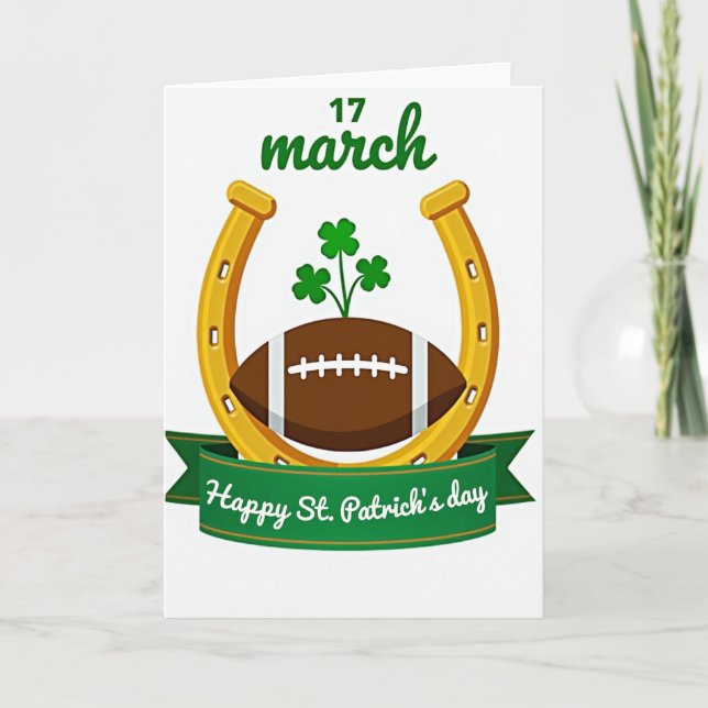 Shamrock Football St Patricks Card (Front)