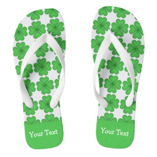 Shamrock Four leaf Clover Hearts Thongs
