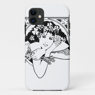 Shamrock girl on any colour iPhone 11 case