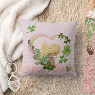 Shamrock Girl Soft Pink Cushion