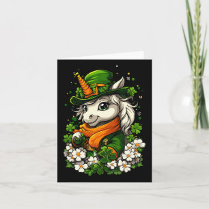 Shamrock Girls Boys Kids Leprechaun St Patricks Da Card