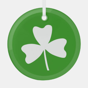 Shamrock Glass Tree Decoration