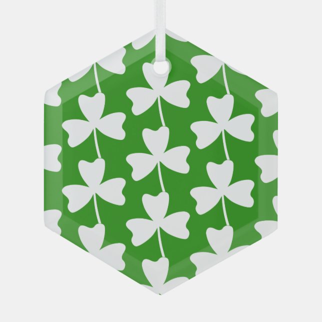 Shamrock Glass Tree Decoration (Front)