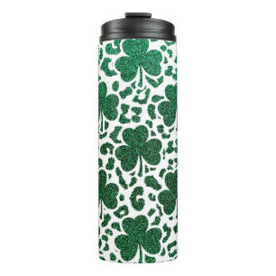 Shamrock Glitter Thermal Tumbler