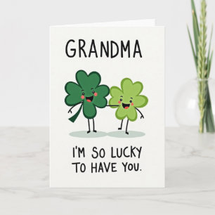 Shamrock Grandma Lucky Card