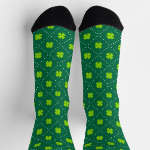Shamrock Green Argyle Pattern  Socks