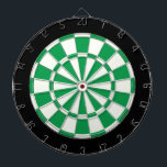 Shamrock Green Black And White Dartboard<br><div class="desc">Shamrock Green Black And White Dart Board</div>