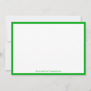 Shamrock Green Border Flat Note Card