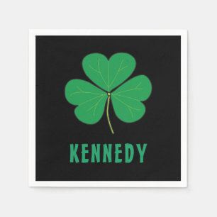 Shamrock Green Clover Ireland Celtic Irish Name Napkin