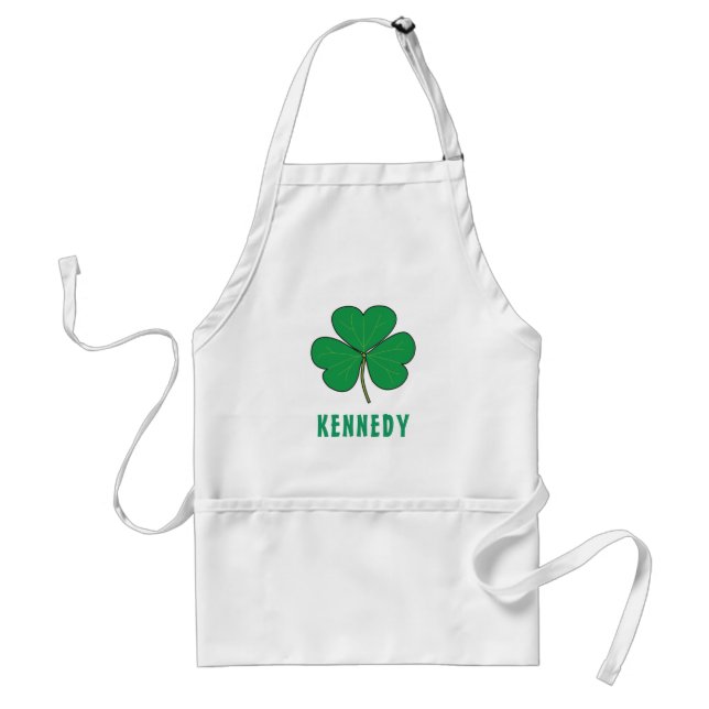Shamrock Green Clover Ireland Celtic Irish Name Standard Apron (Front)