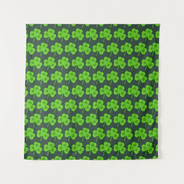 SHAMROCK GREEN LEAF ST PATRICK'S DAY   TAPESTRY (Front)
