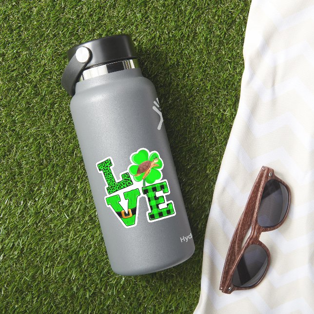 Shamrock Green Plaid Love Sea Turtle St Patrick'S (HydroFlask Insitu)