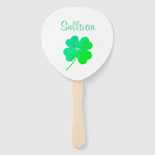 Shamrock Green St. Patricks Day Parade 4Erin Hand Fan