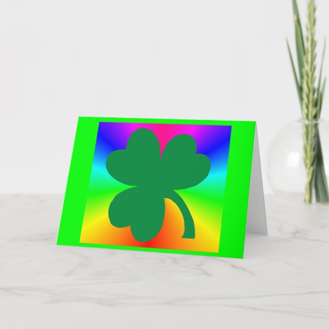 Shamrock Greeting Card (Front)