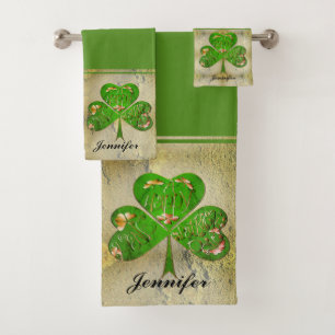 Shamrock "Happy St. Patrick's Bath Towel Set