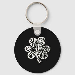Shamrock Happy St Patricks Day Saint Patty's Mens Key Ring