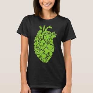 Shamrock Heart Cardiac Nurse Cardiology St Patrick T-Shirt