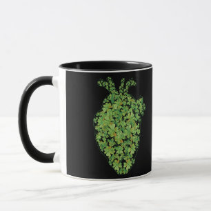 Shamrock Heart Cardiac Nurse St Patricks Anatomy Mug