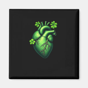 Shamrock Heart Cardiac Nurse St Patricks Day Magnet