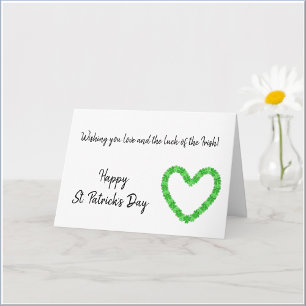 Shamrock Heart Happy St Patrick's Day Card