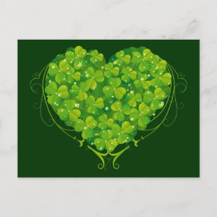 Shamrock Heart Postcard