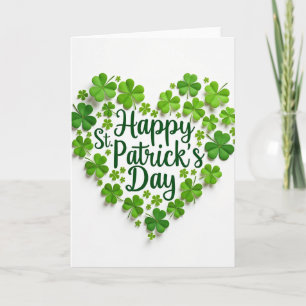 Shamrock Heart St Patricks Card