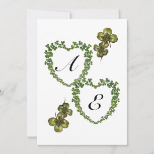 SHAMROCK HEARTS MONOGRAM ANNOUNCEMENT