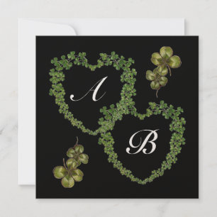 SHAMROCK HEARTS MONOGRAM gold Announcement