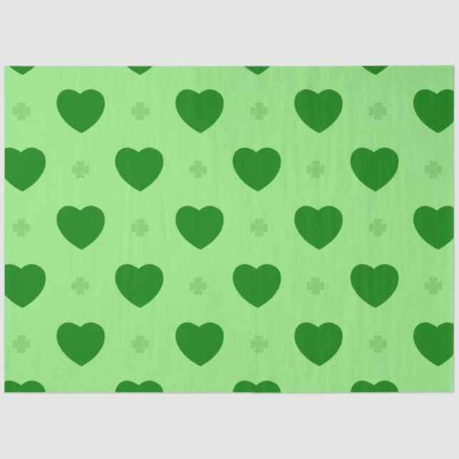 Shamrock Hearts Tissue Paper (Front)
