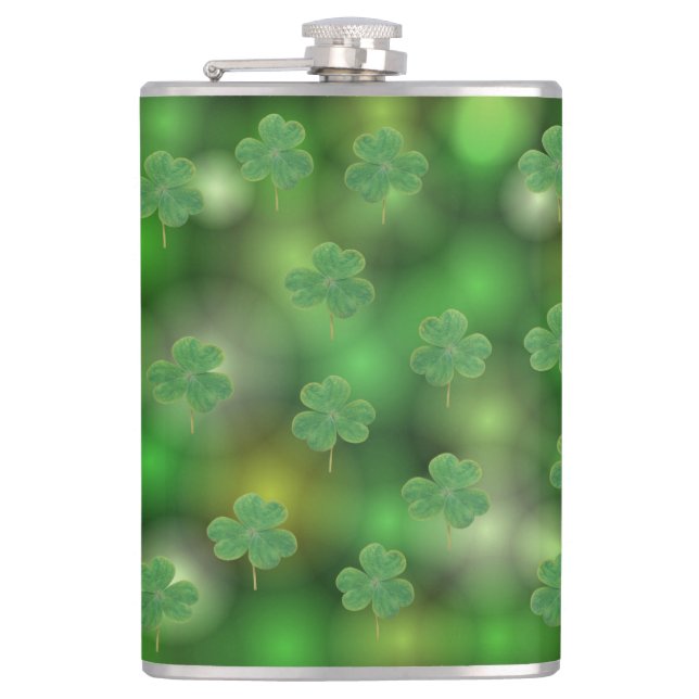 Shamrock     hip flask (Front)