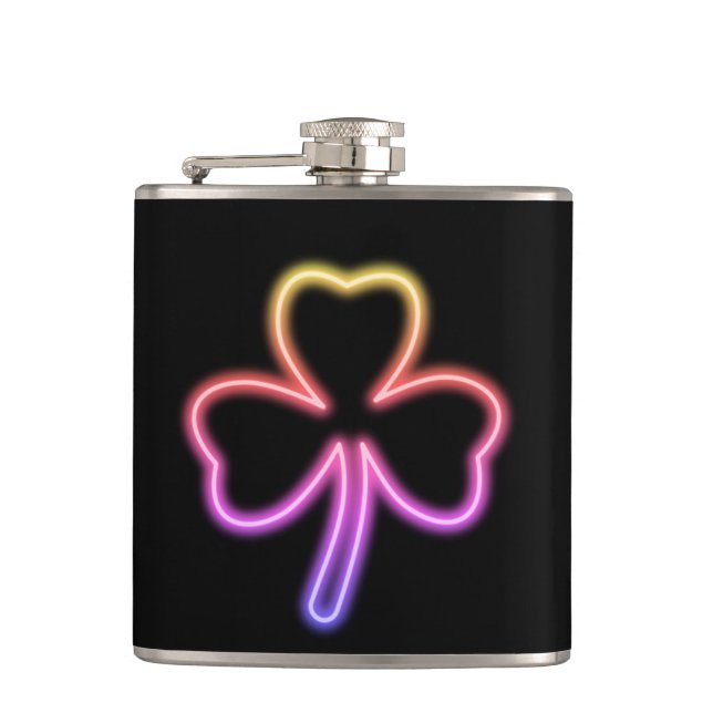 Shamrock Hip Flask (Front)