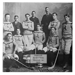 Shamrock Hockey Team, Montreal, QC 1899 Ceramic Tile