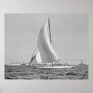 Shamrock III at the America's Cup Finish 1903 Poster