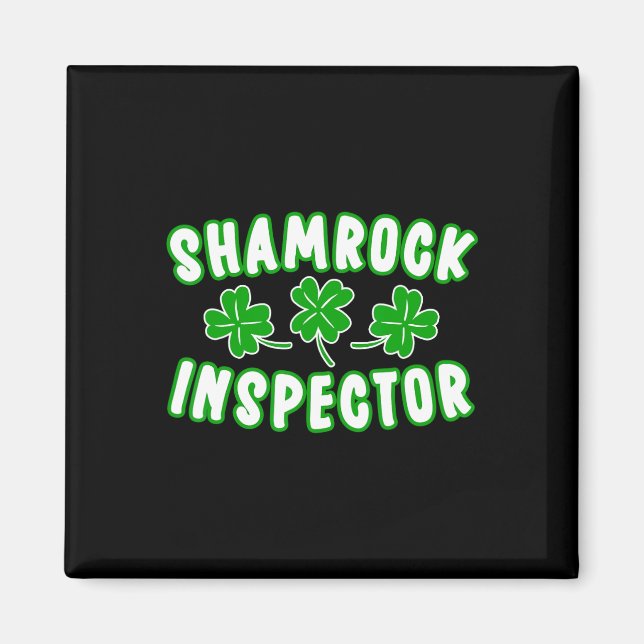 Shamrock Inspector St Patricks Day 2  Magnet (Front)