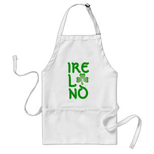 Shamrock 'Ireland' apron white