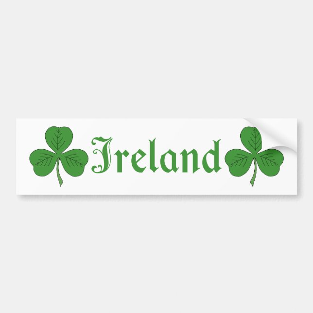Shamrock Ireland Bumper Sticker (Front)