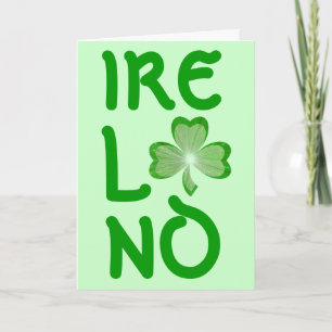 Shamrock 'Ireland' 'St. Patrick's Day' card green