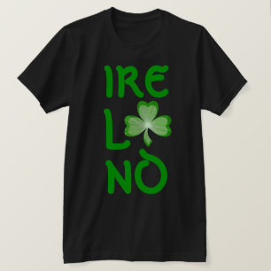 Shamrock 'Ireland' t-shirt vertical black