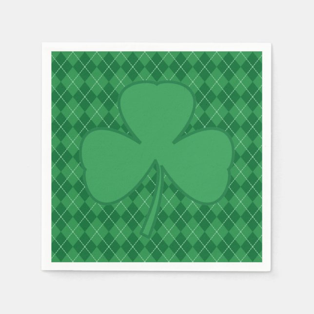 Shamrock Irish Argyle Napkins (Front)