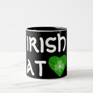 Shamrock 'Irish at (heart)' mug black