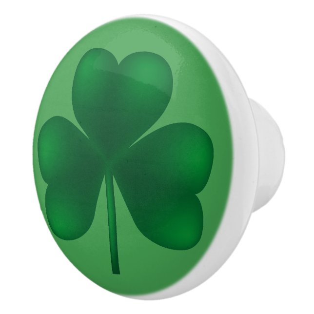 Shamrock Irish Ceramic Knob (Right)